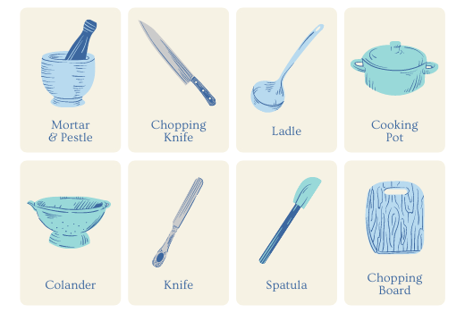 strumenti per cucinare 