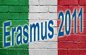 immagine di una bandiera con la scritta ERASMUS 2009
