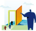 immagine di una porta aperta
