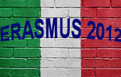 immagine di una bandiera con la scritta ERASMUS 2012
